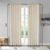 Room Darkening Poly Velvet Rod Pocket/Back Tab Curtain Panel Pair(2 Pcs Window Panels)