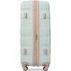 Luggage Sets 4 Piece, Expandable ABS Durable Suitcase with Travel Bag, Carry On Luggage Suitcase Set with 360° Spinner Wheels, Grey Green