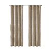 Knitted Jacquard Damask Total Blackout Grommet Top Curtain Panel(Only 1 Pc Panel)