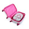 2 PCS Kids Luggage Set, 12" Backpack and 16" Spinner Case with 4 Universal Wheels, Travel Suitcase for Boys Girls, Pink with Animal Patterns