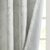 Knitted Jacquard Paisley Total Blackout Grommet Top Curtain Panel(Only 1 Pc Panel